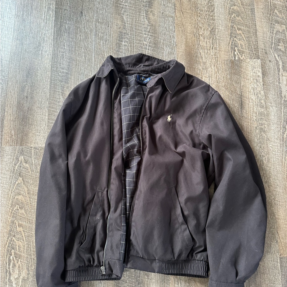 Black Men's Polo Jacket